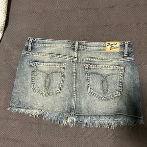 Vintage Paris Blues Soulmate Denim Skirt Womens Size S Y2K Mini Skirt Retro
